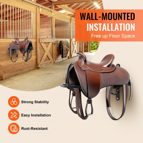 Wall Mount Saddle Rack 273 x 163 x 12.5 in 8 Packs Horse Saddle Rack