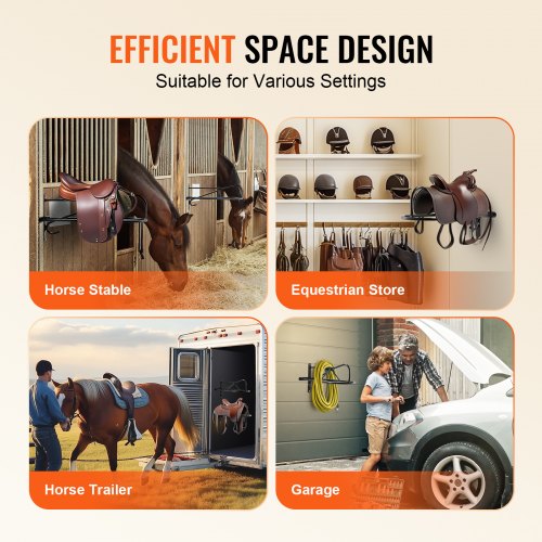 Wall Mount Saddle Rack 273 x 163 x 12.5 in 8 Packs Horse Saddle Rack