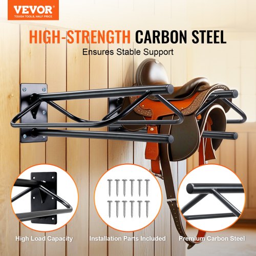 Saddle Rack with Pad Bar 238 x 126 x 10.2 in 2 Packs Wall Mounted Saddle