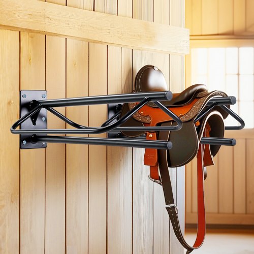 Saddle Rack with Pad Bar 238 x 126 x 10.2 in 2 Packs Wall Mounted Saddle