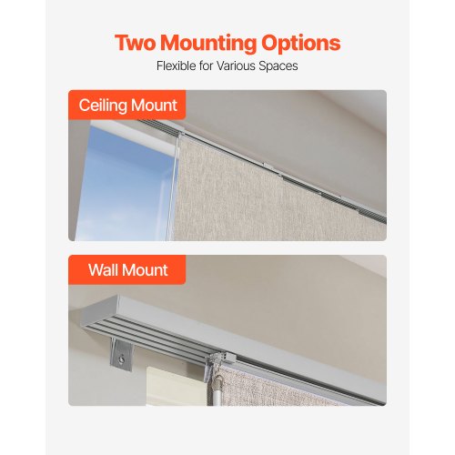 Panel Track Blinds Extendable Track from 45.8 in to 86 in W Trimmable