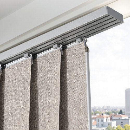 Panel Track Blinds Extendable Track from 45.8 in to 86 in W Trimmable