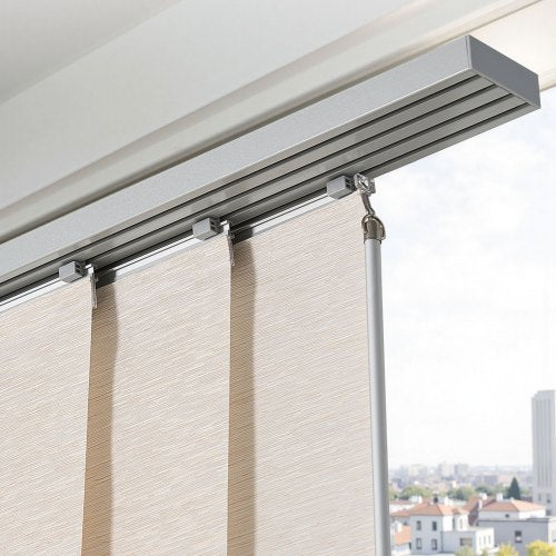 Panel Track Blinds Extendable Track from 45.8 in to 86 in W Trimmable 2