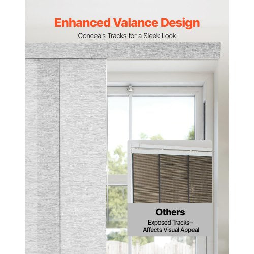 Panel Track Blinds Extendable Track from 45.8 in to 86 in W Trimmable 3