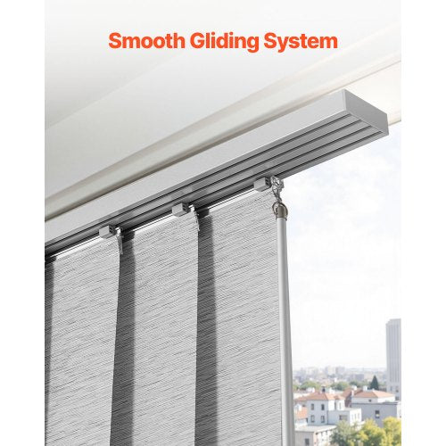 Panel Track Blinds Extendable Track from 45.8 in to 86 in W Trimmable 3