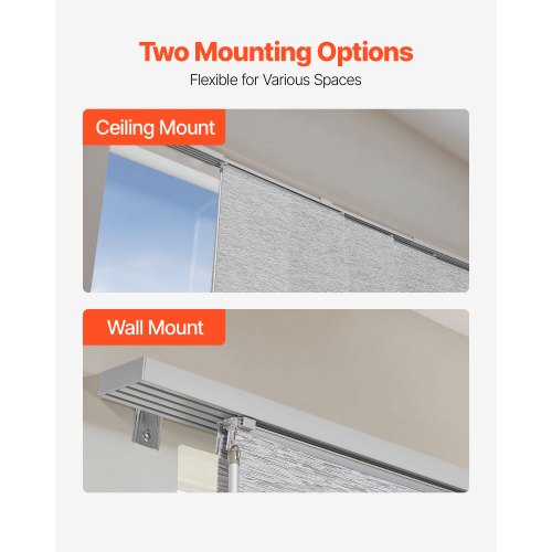 Panel Track Blinds Extendable Track from 45.8 in to 86 in W Trimmable 3