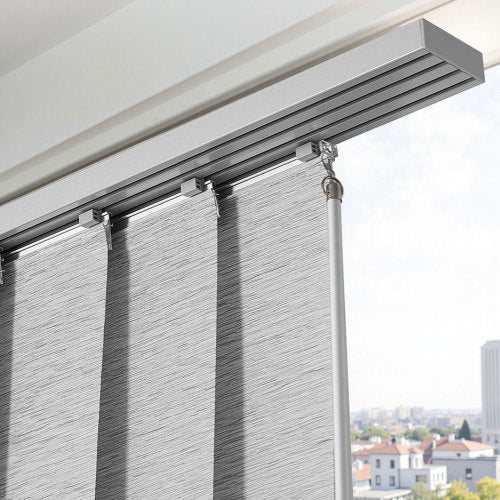 Panel Track Blinds Extendable Track from 45.8 in to 86 in W Trimmable 3