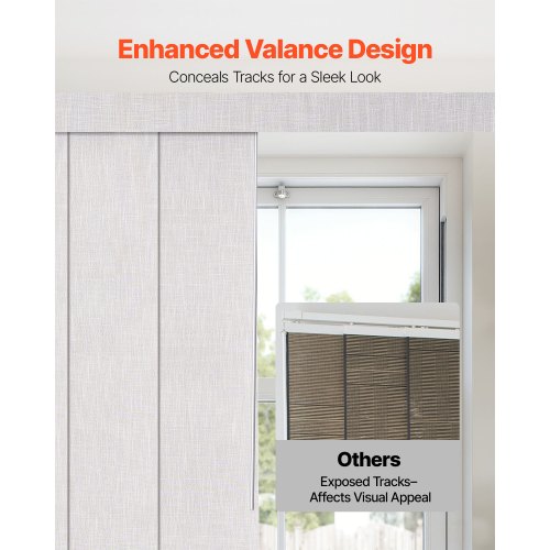 Panel Track Blinds Extendable Track from 45.8 in to 86 in W Trimmable 4