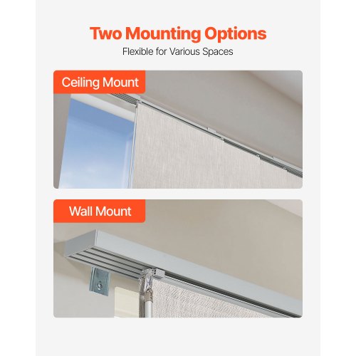 Panel Track Blinds Extendable Track from 45.8 in to 86 in W Trimmable 4