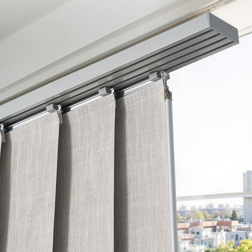 Panel Track Blinds Extendable Track from 45.8 in to 86 in W Trimmable 4