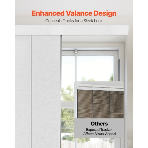 Panel Track Blinds Extendable Track from 45.8 in to 86 in W Trimmable 5