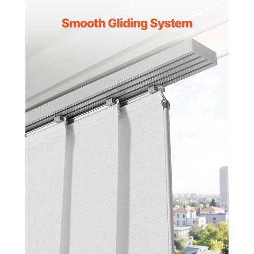 Panel Track Blinds Extendable Track from 45.8 in to 86 in W Trimmable 5