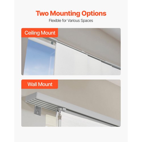 Panel Track Blinds Extendable Track from 45.8 in to 86 in W Trimmable 5