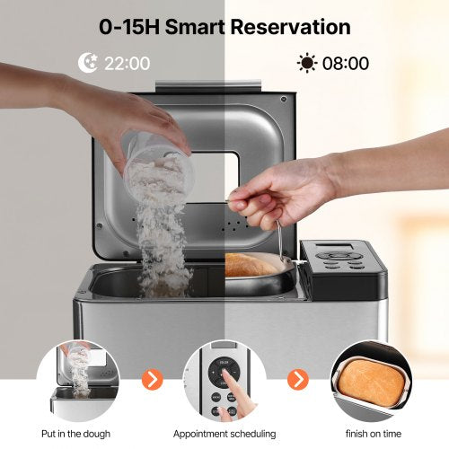 Bread Maker 19in1 2LB Dough Machine Nonstick Ceramic Pan Automatic