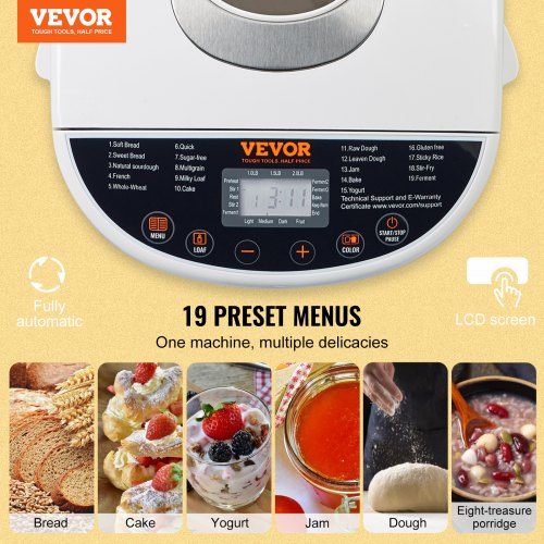 Bread Maker 19in1 2LB Dough Machine Nonstick Ceramic Pan Automatic