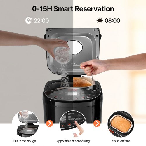 Bread Maker 19in1 2LB Dough Machine Nonstick Ceramic Pan Automatic