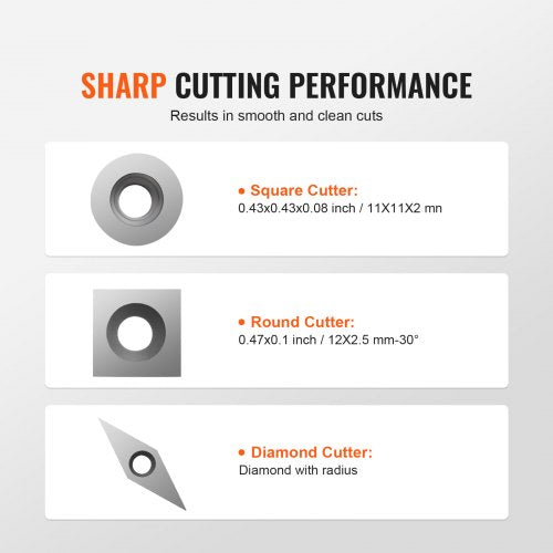 Wood Lathe Chisel Set 3 PCS Woodworking Turning Tools Includes Square