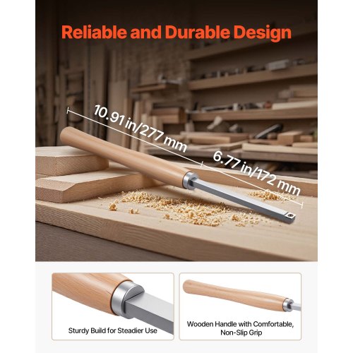 Wood Lathe Turning Tool Set 6PCS Lathe Roughing Finishing Detailing