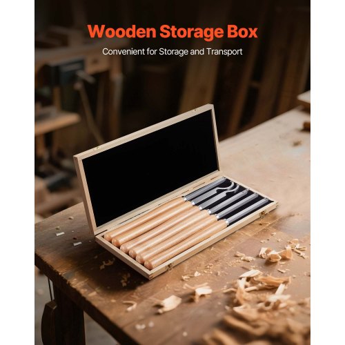 Wood Lathe Turning Tool Set 6PCS Lathe Roughing Finishing Detailing