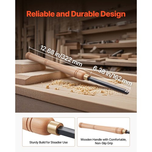 Wood Lathe Turning Tool Set 4PCS Lathe Roughing Finishing and Detailing