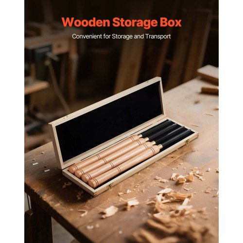 Wood Lathe Turning Tool Set 4PCS Lathe Roughing Finishing and Detailing