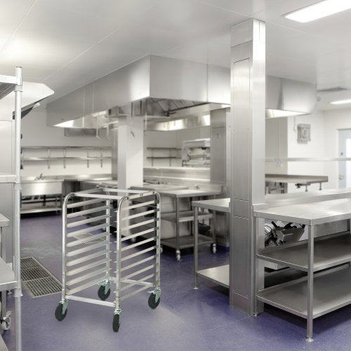 Bun Pan Rack 10Tier Commercial Bakery Racks with Brake Wheels Aluminum