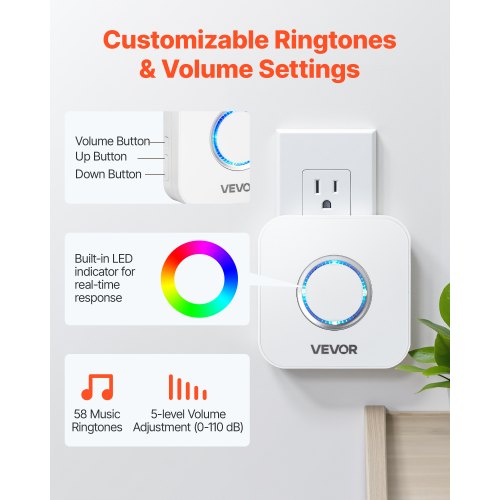 Door Chime DC 12V Wireless Door Open Contact Sensor Alarm Chime with 656
