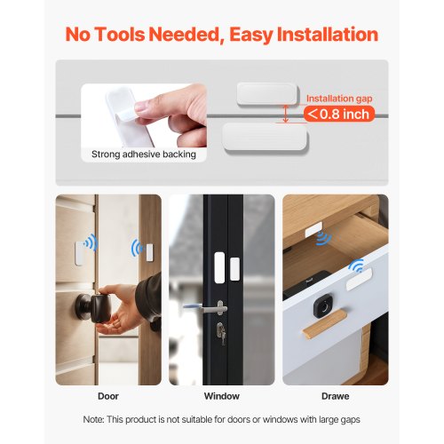 Door Chime DC 12V Wireless Door Open Contact Sensor Alarm Chime with 656