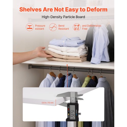 Melamine Shelves 2 Piece Wooden Cabinet Shelves Cut to Size for Closet