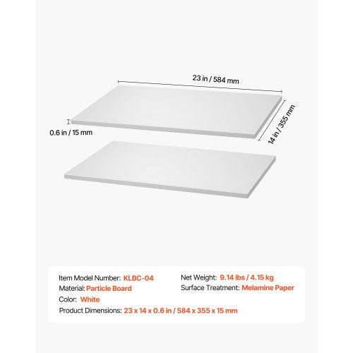 Melamine Shelves 2 Piece Wooden Cabinet Shelves Cut to Size for Closet