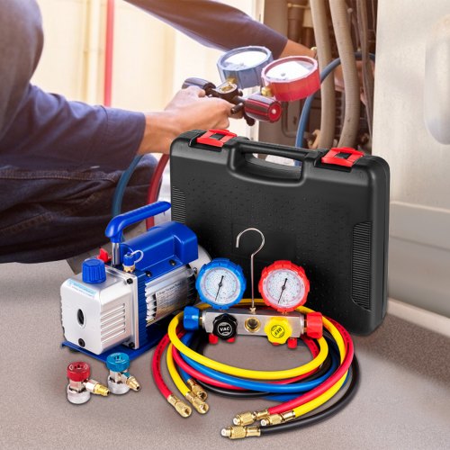 Suction Pump 48CFM 14 HP Single Stage for HVAC AC Cooling Systems 5PA