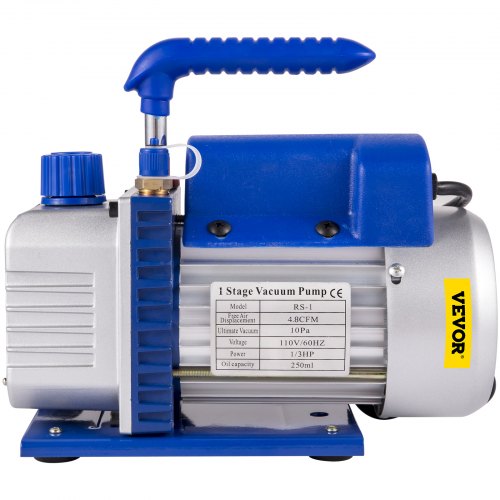 Suction Pump 48CFM 14 HP Single Stage for HVAC AC Cooling Systems 5PA