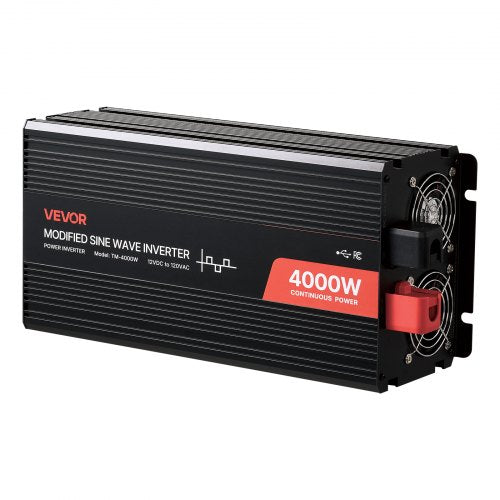 4000W Power Inverter 12V Dc To 120V Ac Modified Sine Wave Solar Car Charger