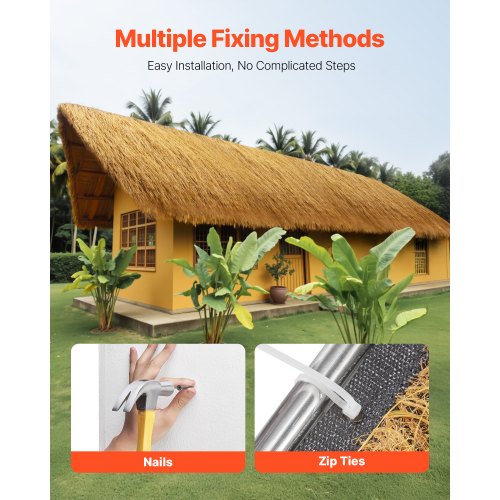 Artificial Thatch Grass Roof 16 x 19.7 ft Tiki Bar Hut Thatch Roofing