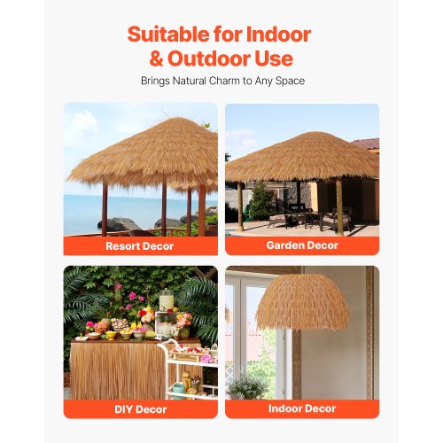 Artificial Thatch Grass Roof 13 x3.2 ft Mexican Style Tiki Bar Hut Skirt