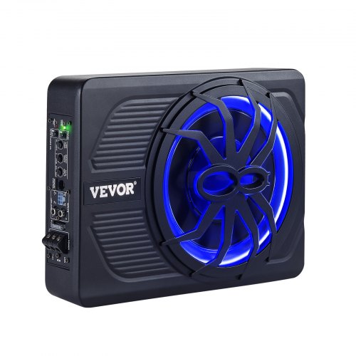 10 440W Underseat Car Subwoofer Slim Powered Car Subwoofers with Blue
