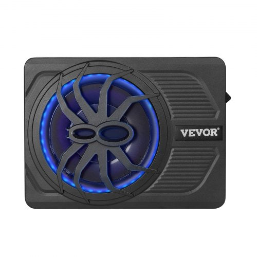10 440W Underseat Car Subwoofer Slim Powered Car Subwoofers with Blue