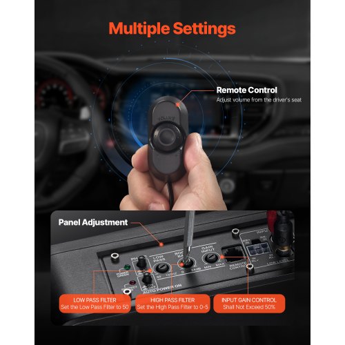 8 400W Underseat Car Subwoofer Slim Powered Car Subwoofers Under the Seat