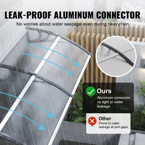 Window Door Awning Canopy 40 x 40 UPF 50 Polycarbonate Entry Door
