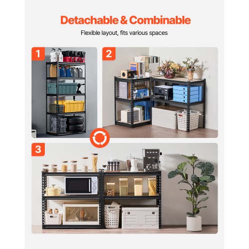 Storage Shelves 2000 lbs 5 Tier Garage Storage Shelving 16 D x 32 W x
