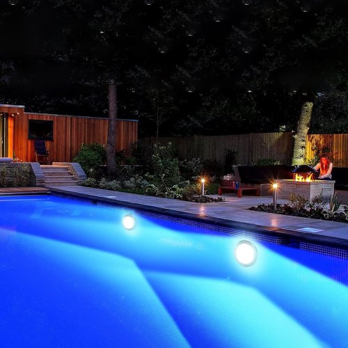 12V LED Pool Illumination 10 Inch 40W RGBW Hue Shift for Inground Pools