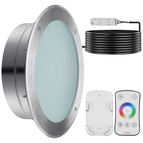 12V LED Pool Illumination 10 Inch 40W RGBW Hue Shift for Inground Pools