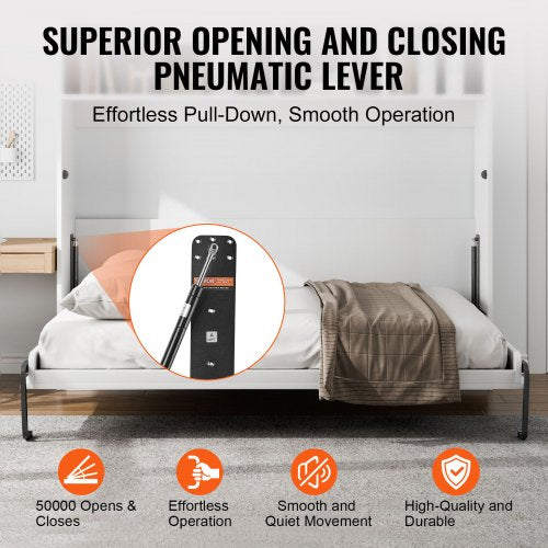 Murphy Bed Kit Queen Deluxe DIY Wall Bed Mechanical Hardware Kit Folding –