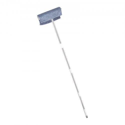 Pet Hair Removal Broom 58.46 in Adjustable Long Handle Rubber Broom with Built