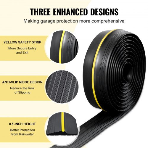 Garage Door Threshold Seal Strip 16.5 FT Universal Garage Door Floor Seal