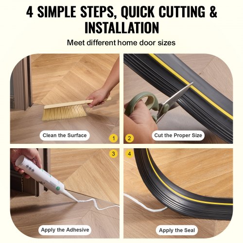 Garage Door Threshold Seal Strip 16.5 FT Universal Garage Door Floor Seal