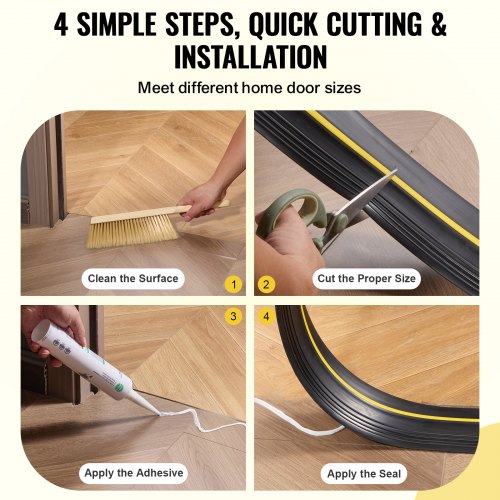 Garage Door Threshold Seal Strip 20 FT Universal Garage Door Floor Seal