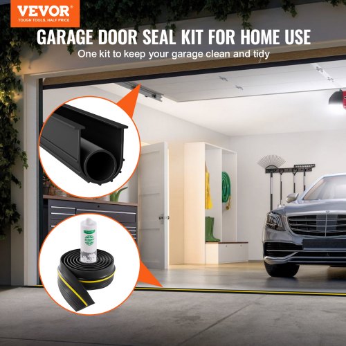 Garage Door Threshold and Bottom Seals Kit 16 FT U ShapeO Ring Universal