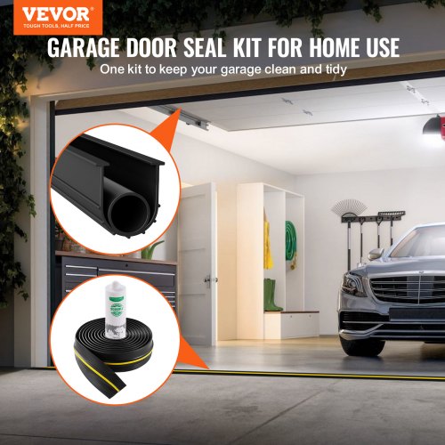 Garage Door Threshold and Bottom Seals Kit 20 FT U ShapeO Ring Universal