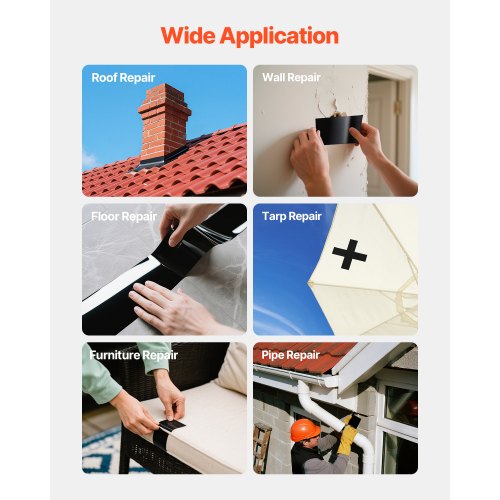Waterproof Patch and Seal Tape 4 inch x 10 ft Pack of 2 WeatherResistant